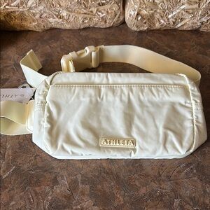 Athleta Light Coconut Yellow All About Crossbody Bag